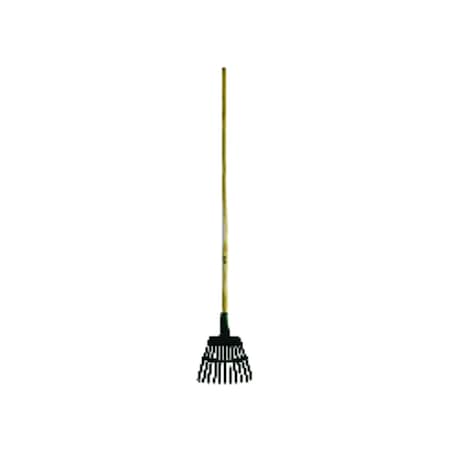 Flexrake 58 in. 11 Tine Steel Shrub Rake Wood Handle 3-W